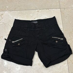 Sanctuary Black Cargo Shorts Sz: 25